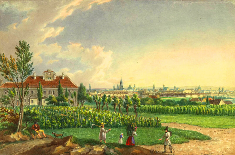 Blick auf Währing von der Türkenschanze aus 1819