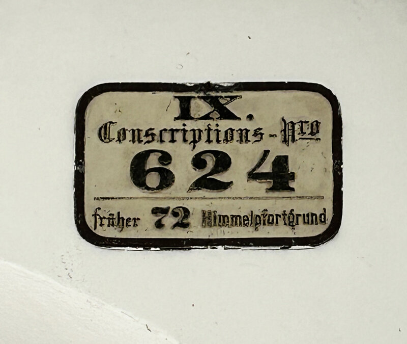 Schuberts Geburtshaus - Konskriptionsnummer